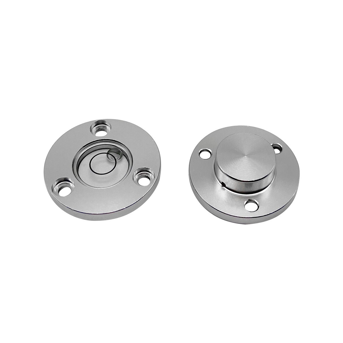 2pcs Flange Plate Level Bubble Circular Bubbles Leveling Vial Level Tool Pocket