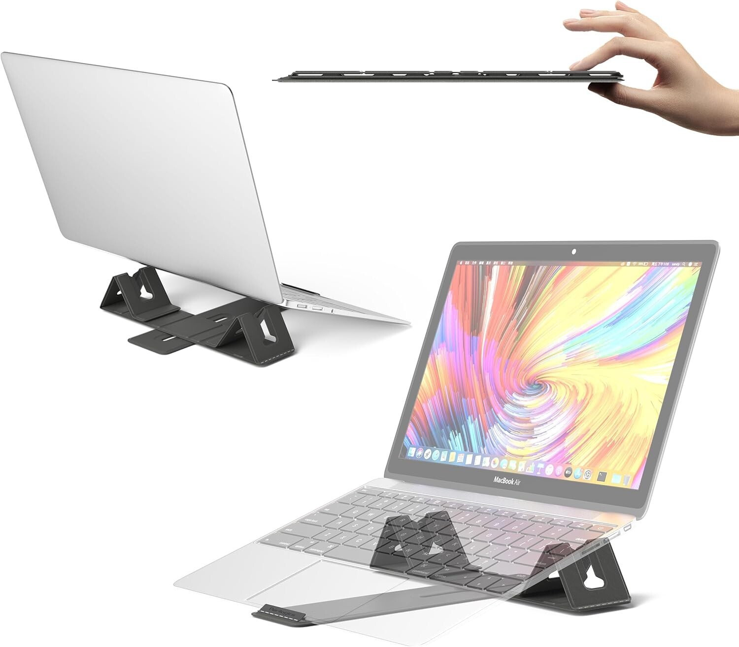 Magnetic Adjustable Travel Laptop Stand for Digital Nomads and Business Traveler