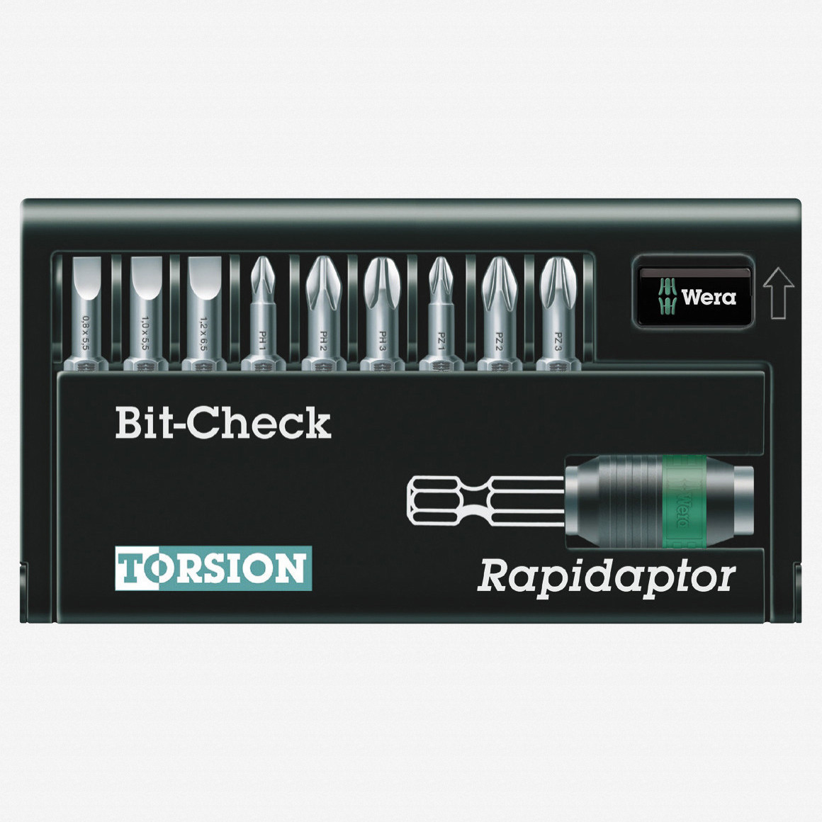 Wera 05056375001 Bit-Check Set with Rapidaptor