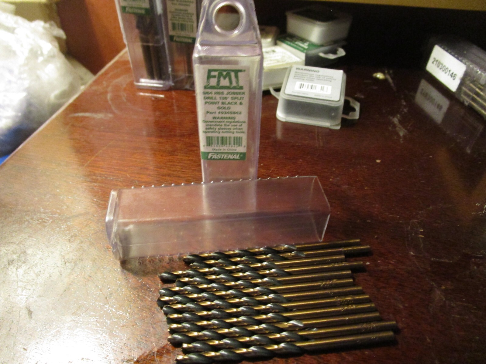 9/64" x 2-7/8" OAL 135° Split Black / Gold HSSl Straight Jobber Drill QTY 12