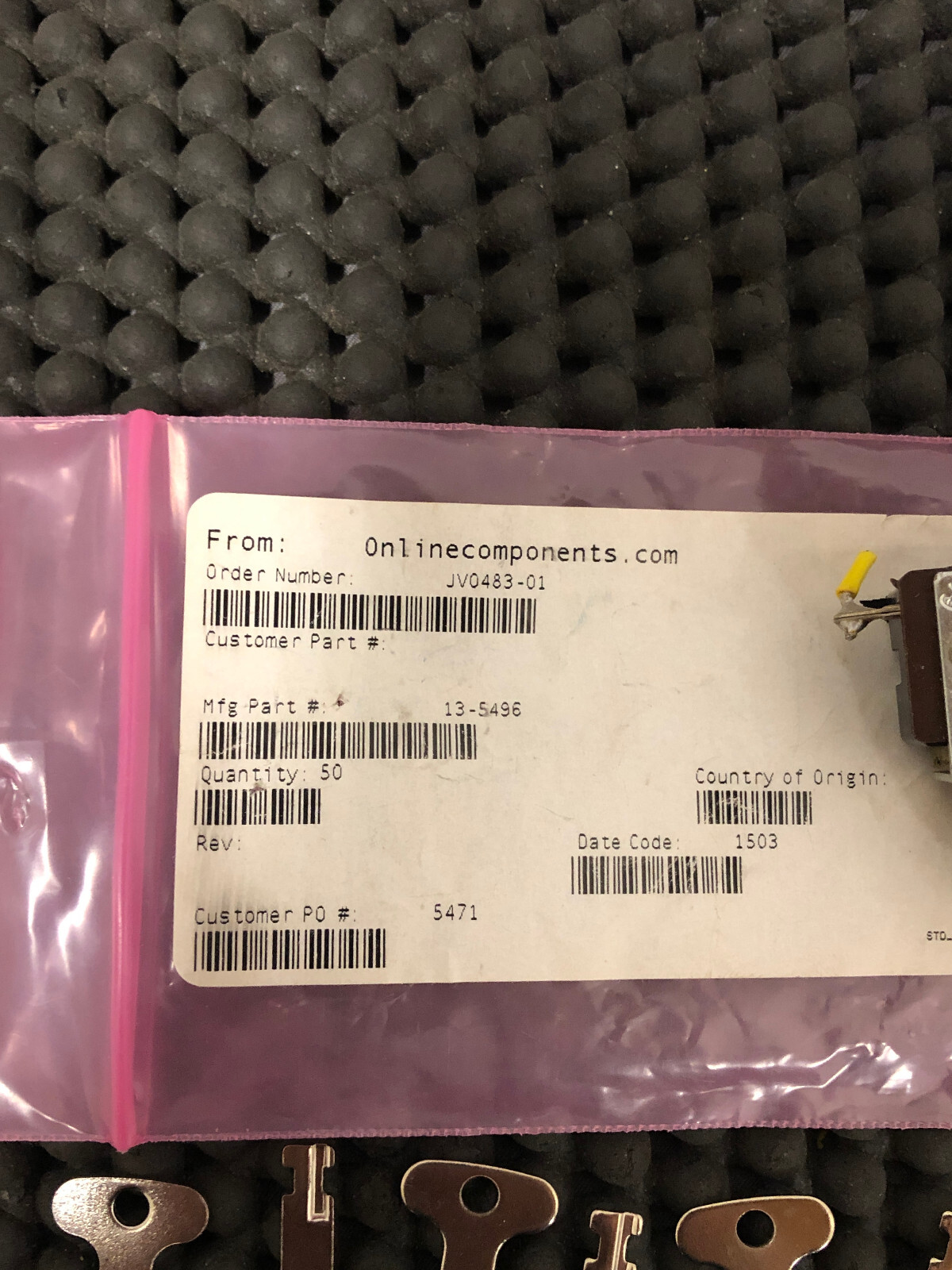 18pc Eaton/Cutler-Hammer 13-5496 Switch Access Keylock Switch Key | New