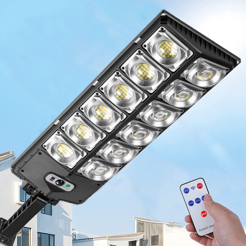 Commercial 14000000LM LED Outdoor Dusk to Dawn Solar Street Light Road Area Lamp
