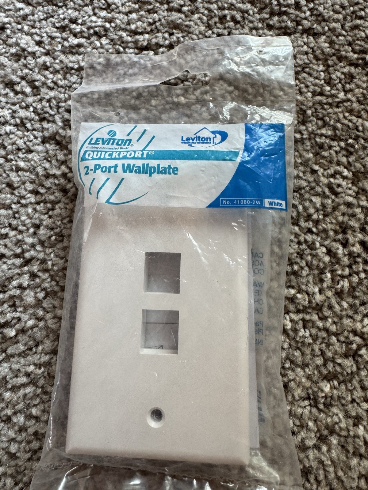 2-Leviton Black Quickport Multi-Use CAT 5e Jack With Plate