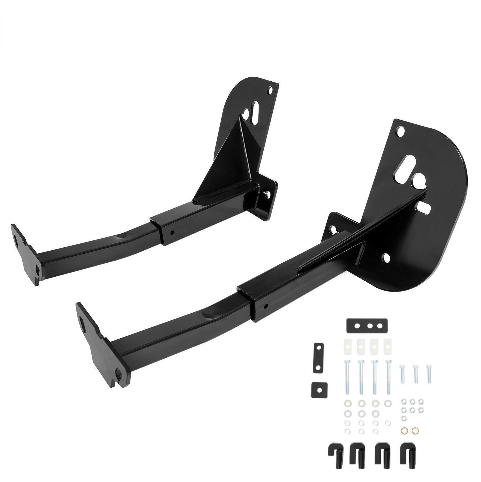 For Ford F250 F350 F450 2011-2016 Powder Coated Black 2Pcs Front Camper Tie Down