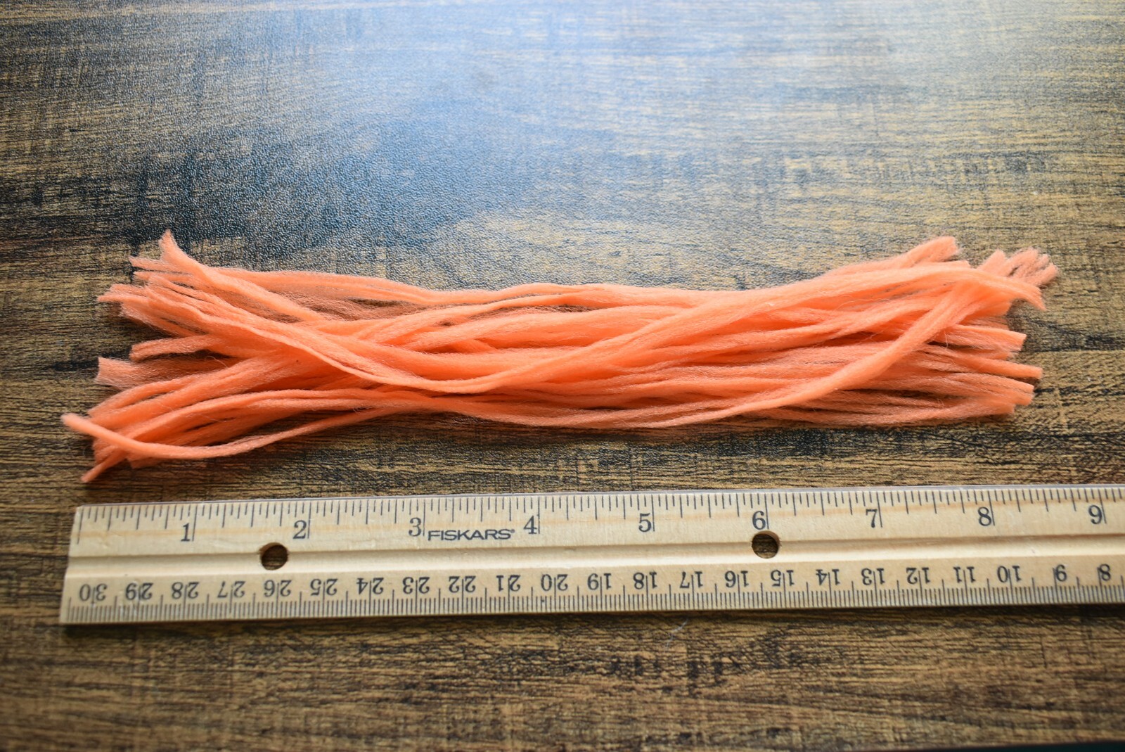 15 DARKER ORANGE Polypropylene Polypro Poly Yarn / Parachute Posts Fly Tying