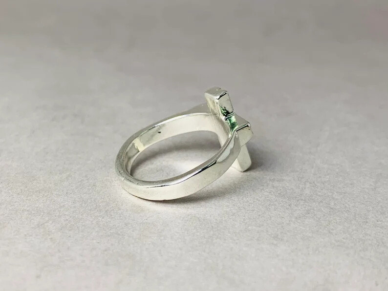 Cross Solid Ring 925 Sterling Silver Band & Statement Handmade Ring All size
