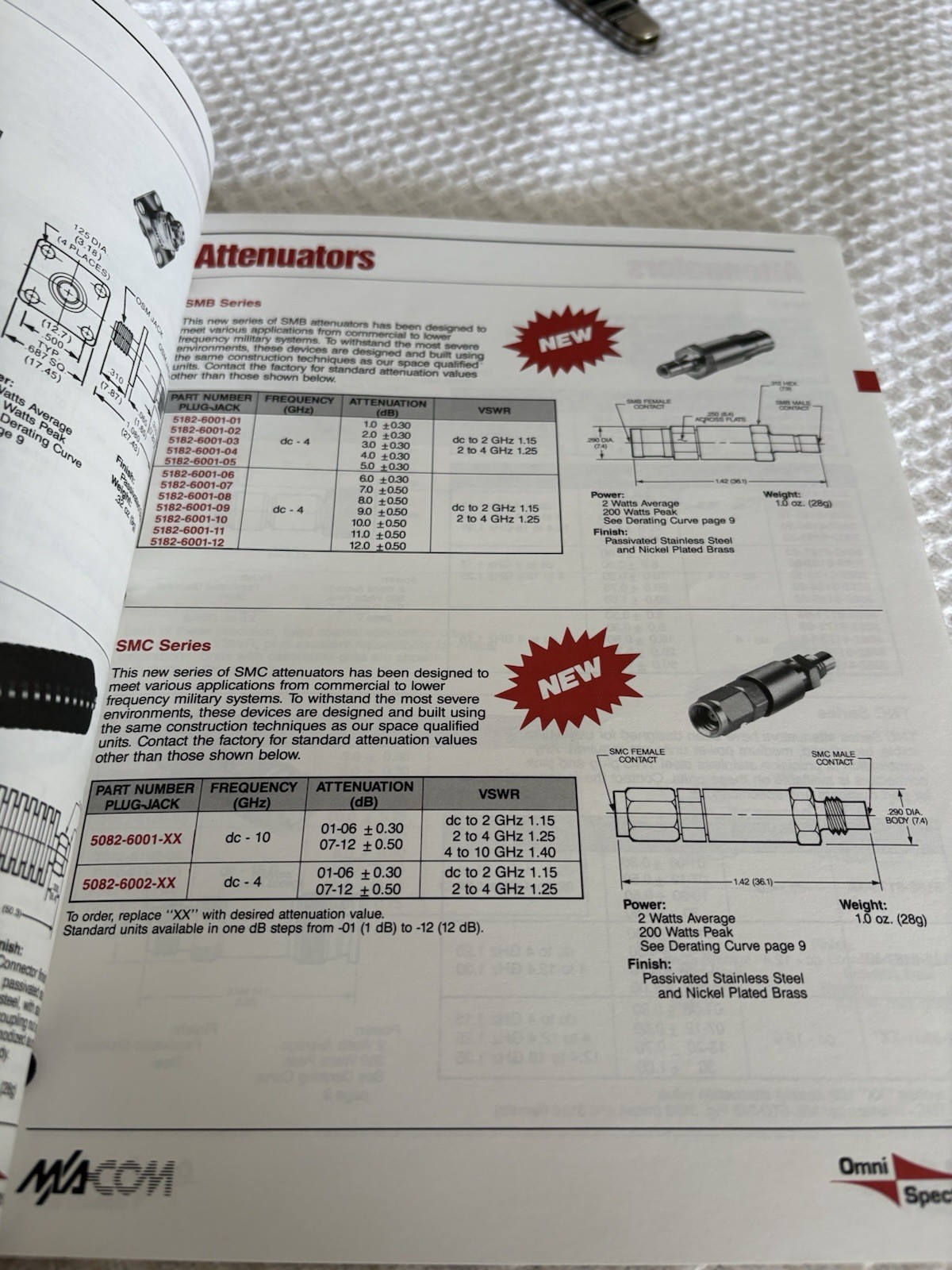 M/A-Com Passive Microwave Components Catalog By Hall-Mark Electronics Corp