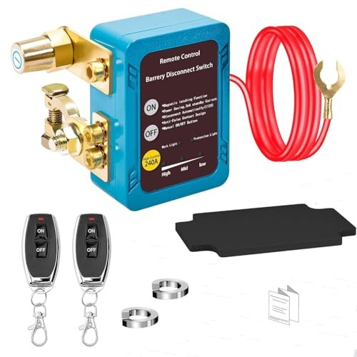 Smart Battery Disconnect Switch 12V 240A - Remote Kill Switch Side Installation