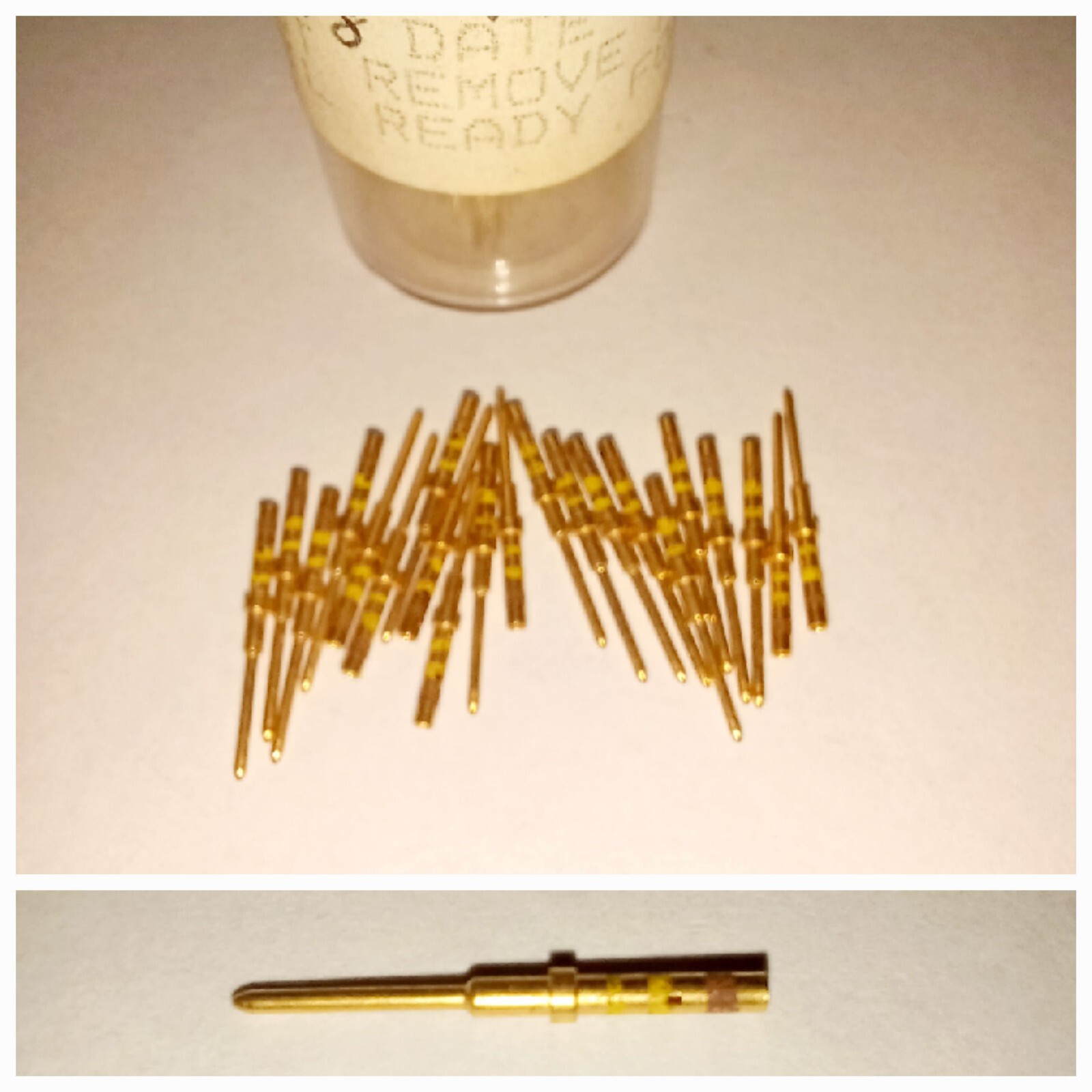 LOT of 20* AMP 204873-4   M39029/11-144   24-20AWG   Male  NOS GOLD TERMINALS