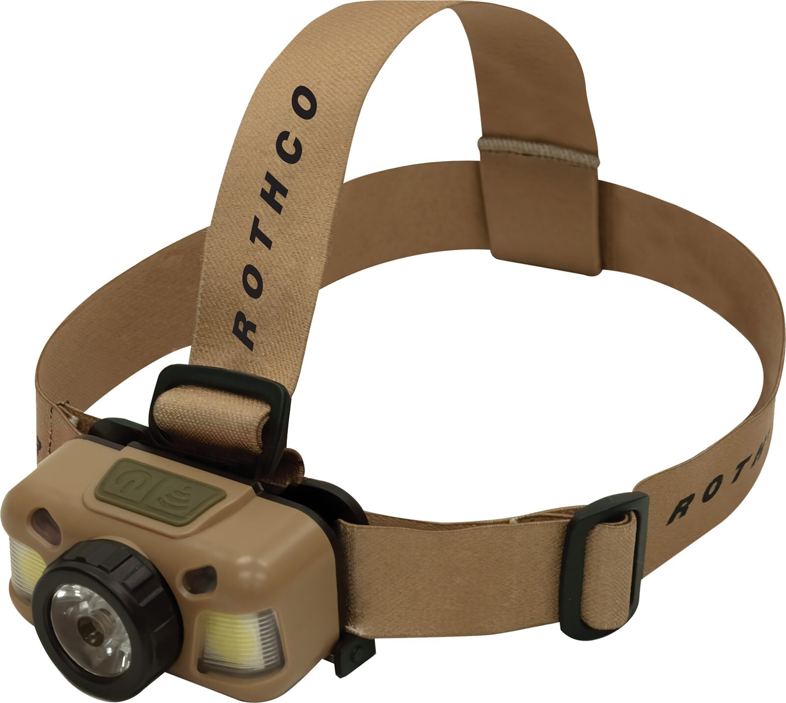 Rothco Coyote Brown Rechargeable 600 Lumen Led Headlamp Sensor Work Flashlight