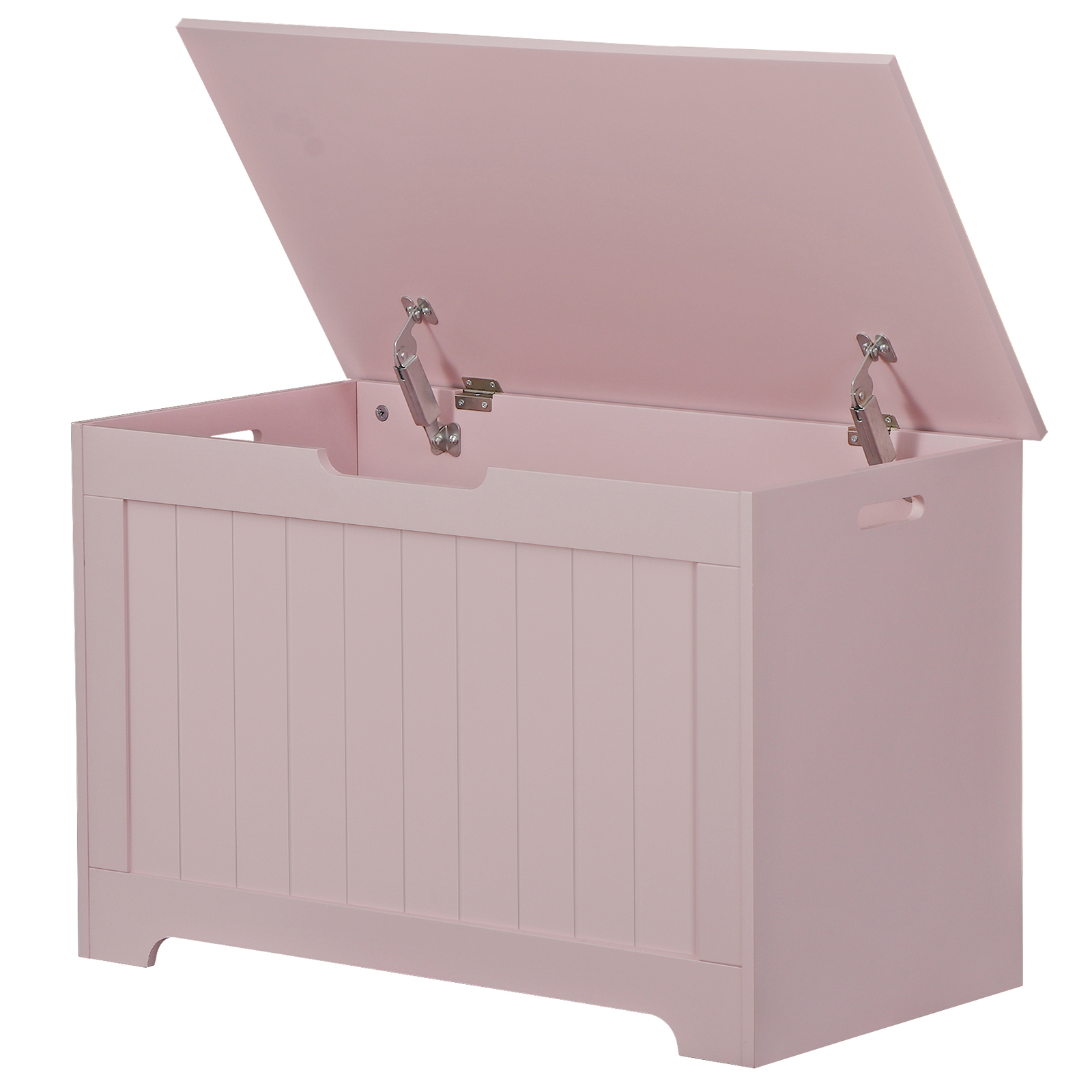 Wooden Toy Storage Chest Toy Organizer Entryway Storage Bench W/ Safty Hinge