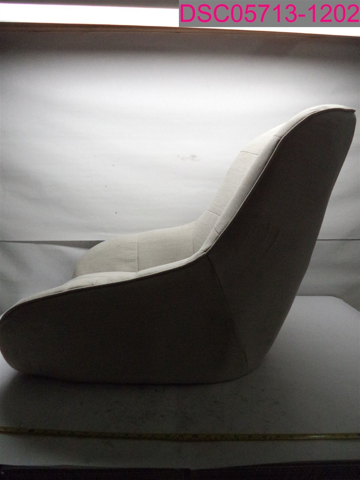 Small Stains-No Legs-Modern Fabric Arm Chair Beige 25"T x 28.5"W x 34"W