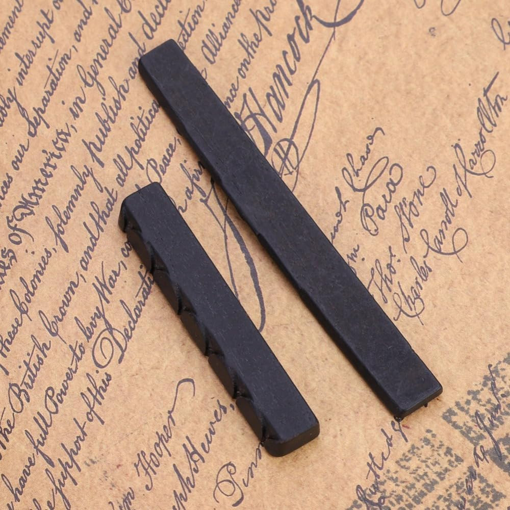 Guitar Nut and Saddle,Ebony Classical Guitar Nut & Saddle Set - 6 String Acou...
