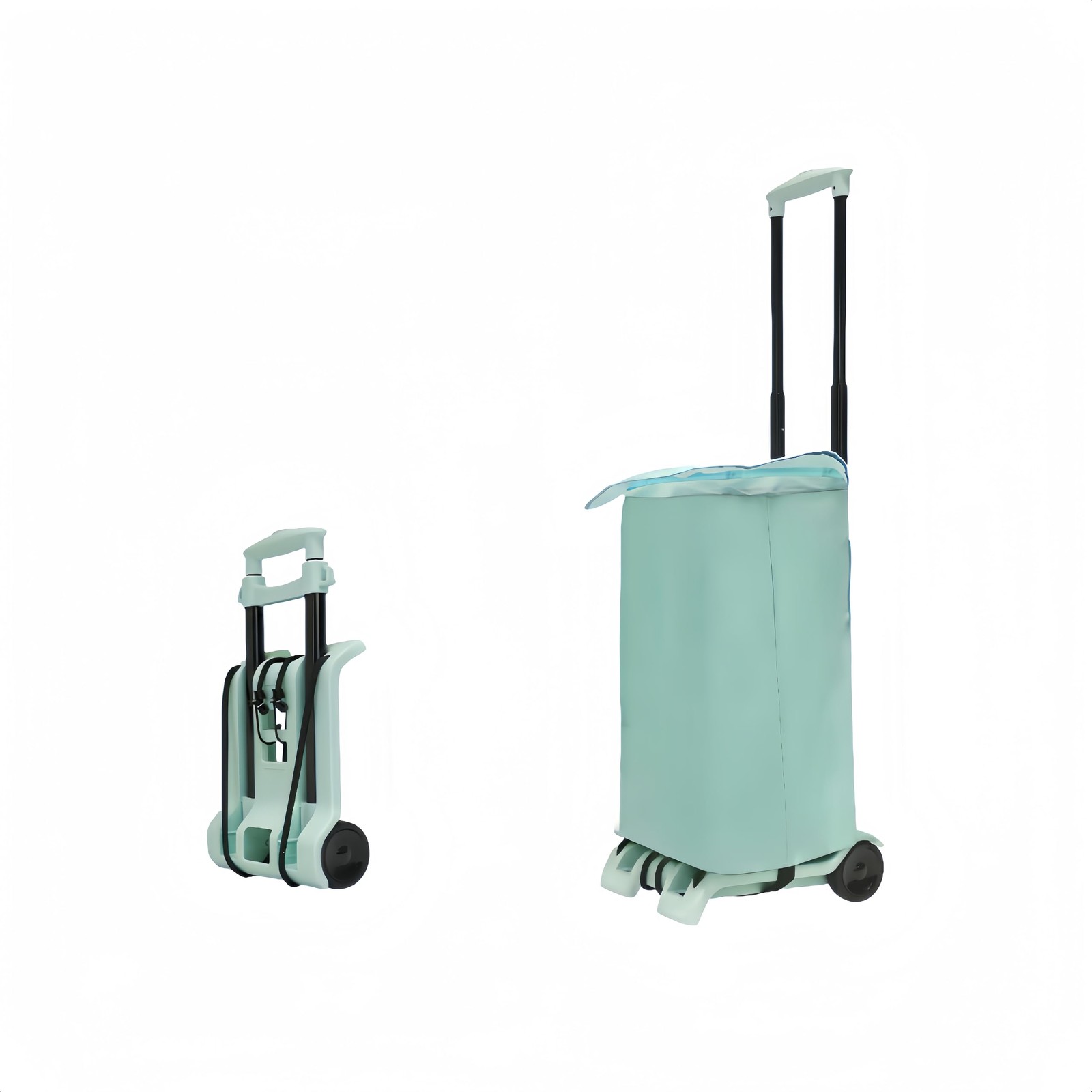 100 LBS Foldable Hand Truck Utility Cart Wheels Moving Dolly Portable Luggage