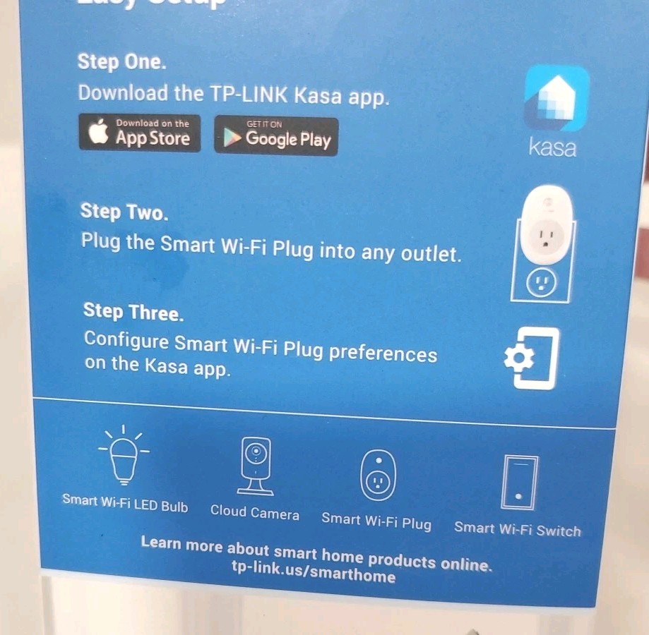 TP-Link Smart Wi-Fi Plug Model HS100 Control From Anywhere NEW Open Box