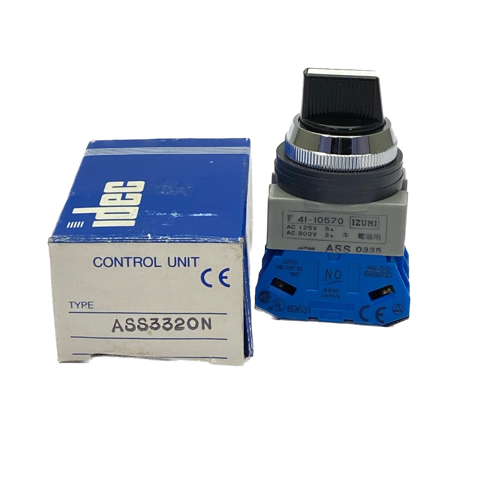 NEW IDEC 3 Positon Spring Return 125/300V 5/3A Control Switch ASS3320N