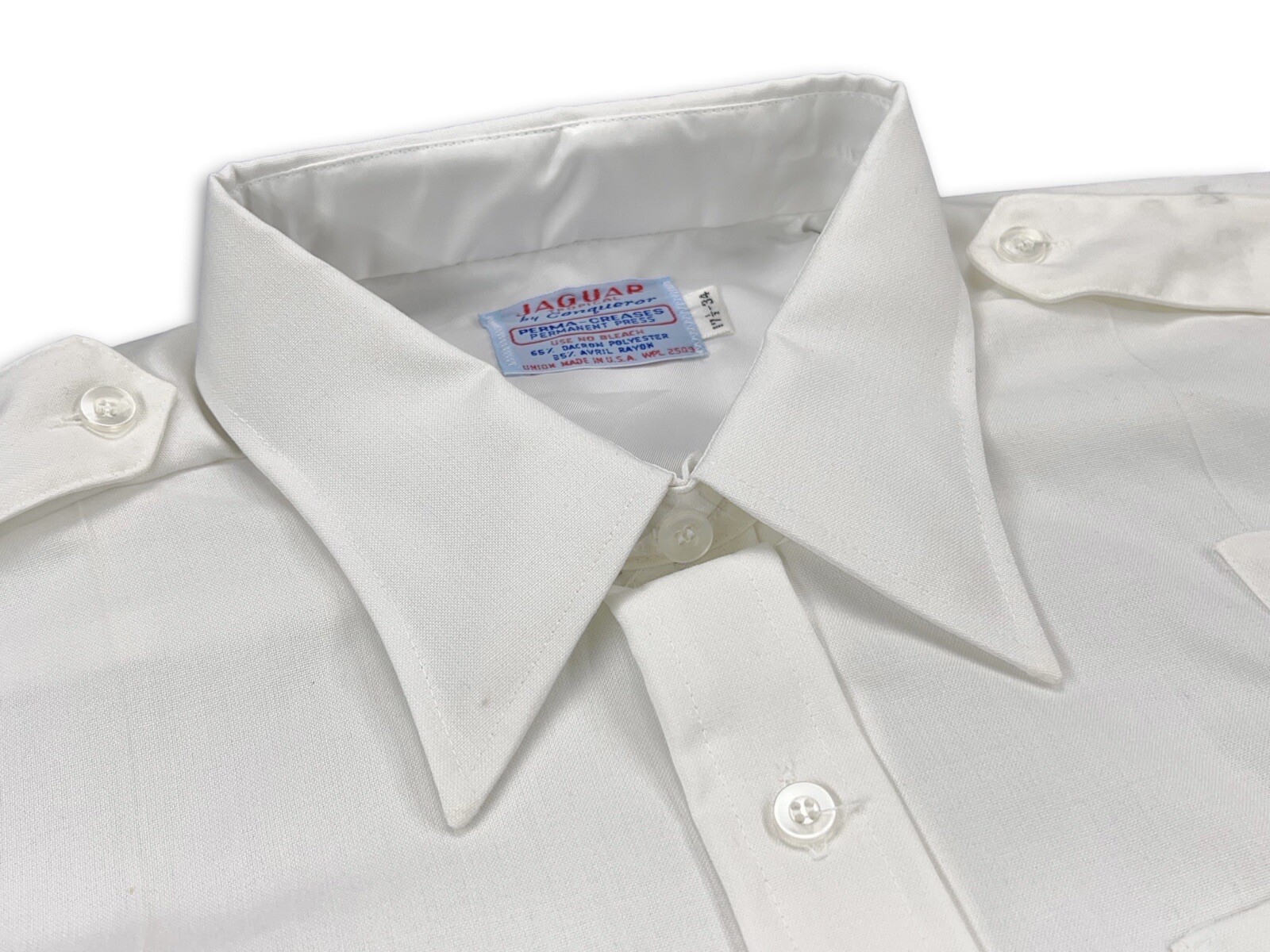 vintage conqueror styled service shirt Size 17.5 Nos