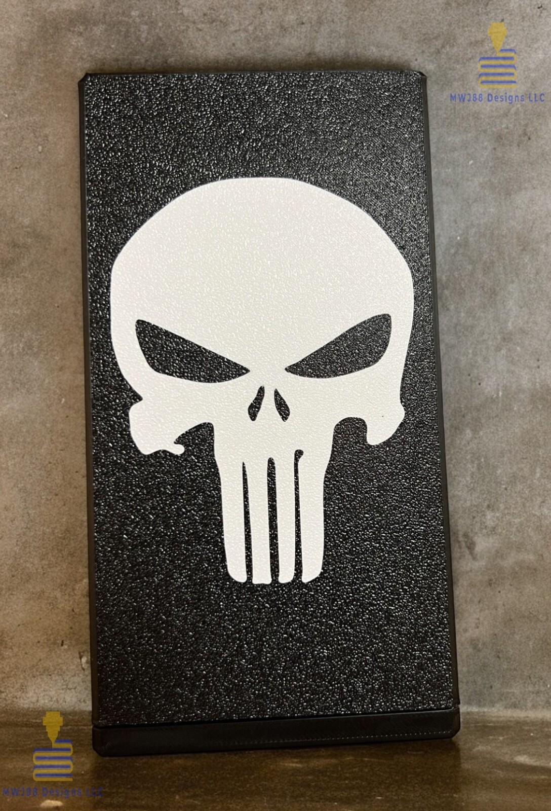 Skull Punisher Logo Sliding Ammo Storage Box Case - Rifle Calibers