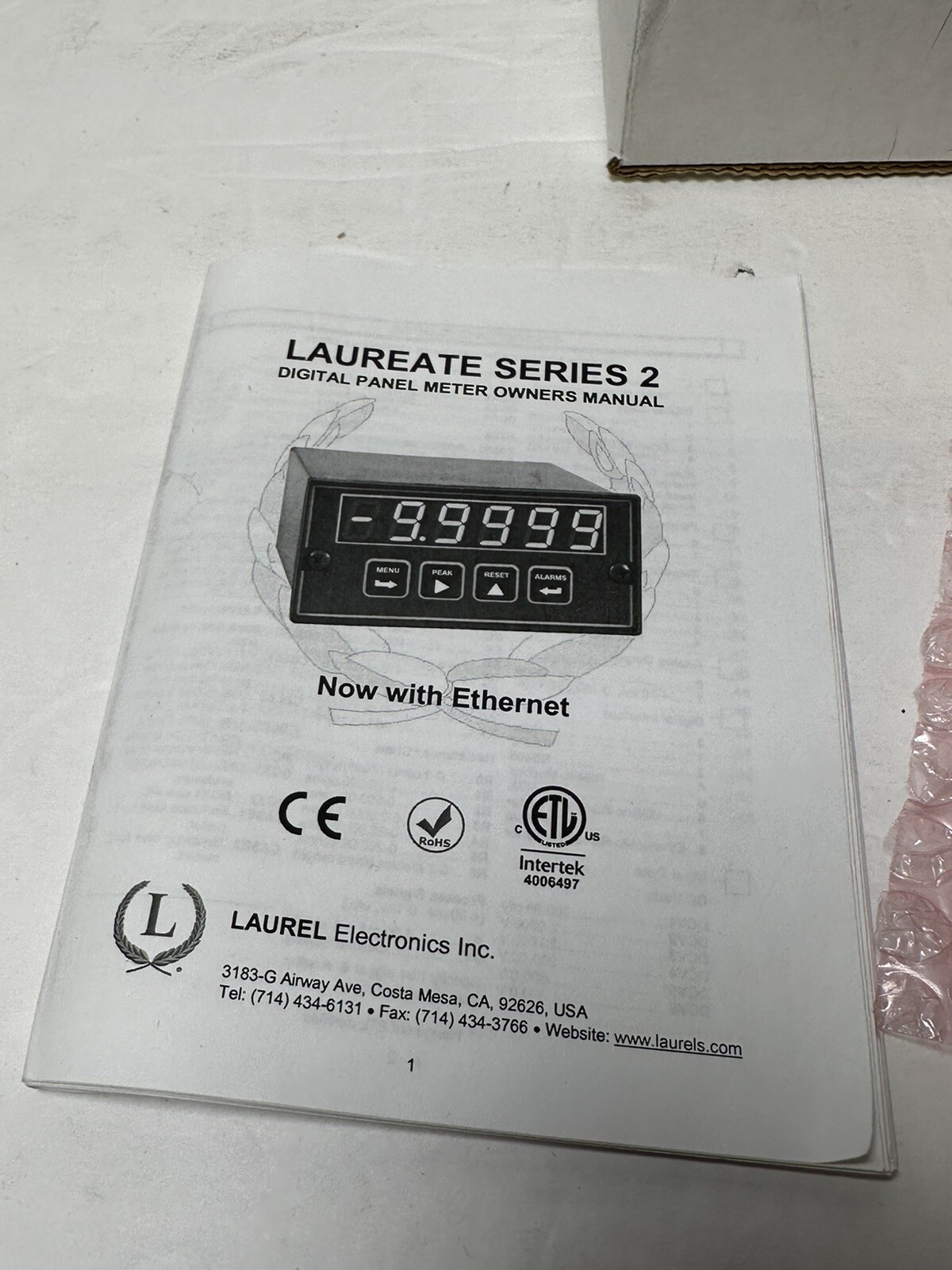 LAUREL ELECTRONICS L10110WM1 Load Cell And Microvolt Meter