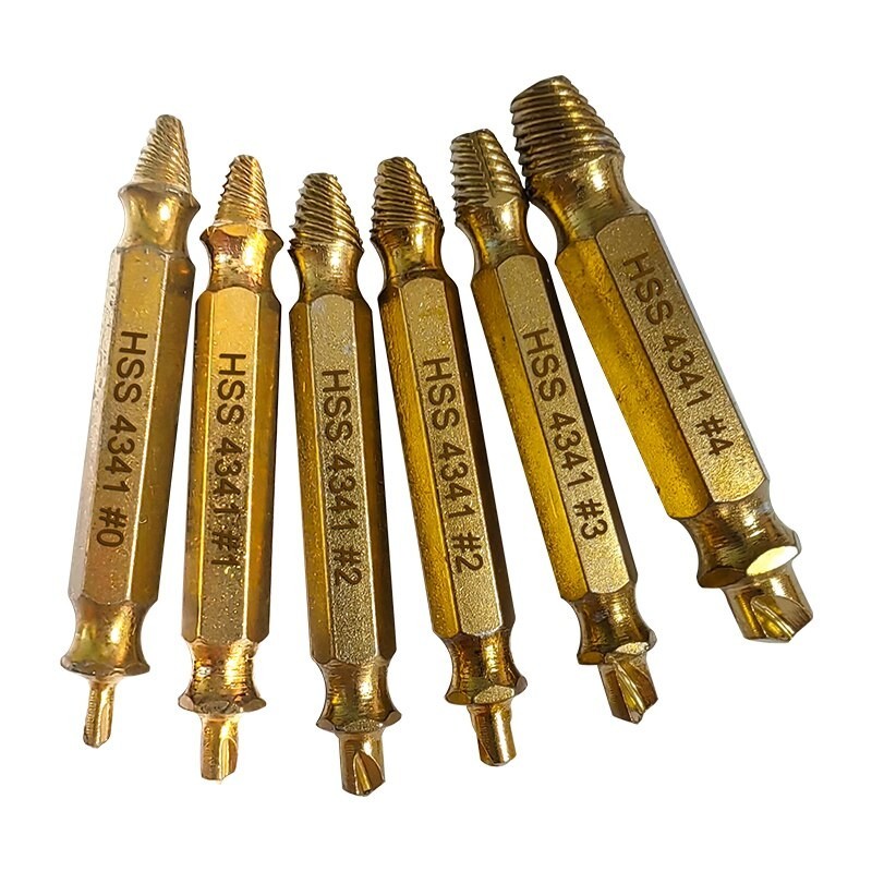 Damaged Screw Extractor Set HSS Drill Bit Easy Out Broken Bolt Stripped Remover.