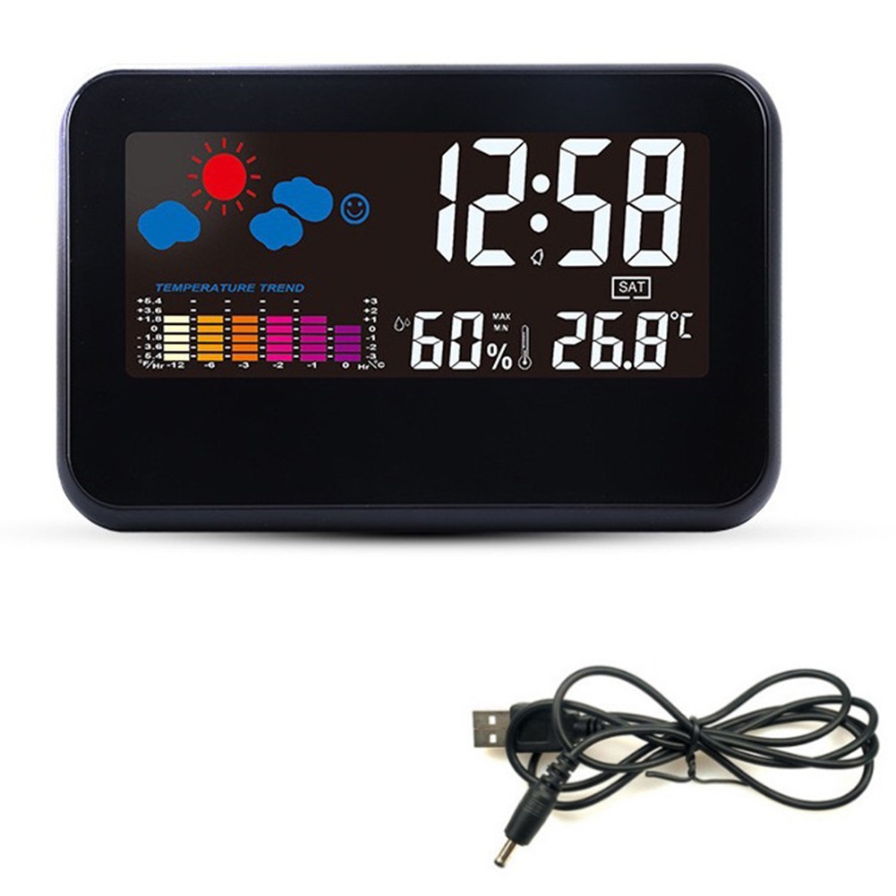 Color Screen Weather Temperature Humidity Alarm Clock Advanced Desktop Device