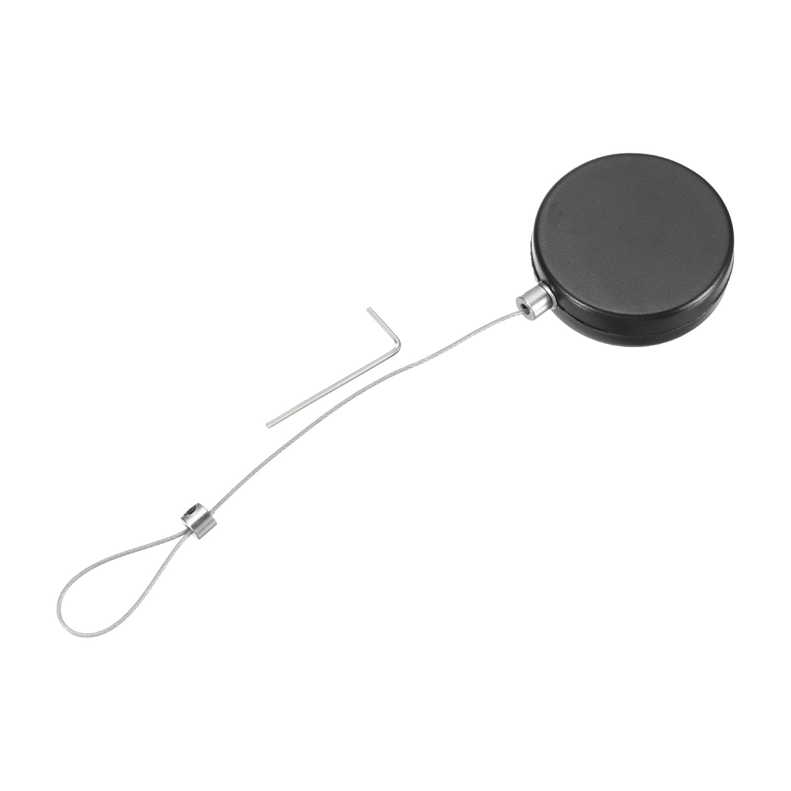 3.3ft Retractable Cable Security Lock with Latch Wrenches 150 g Black