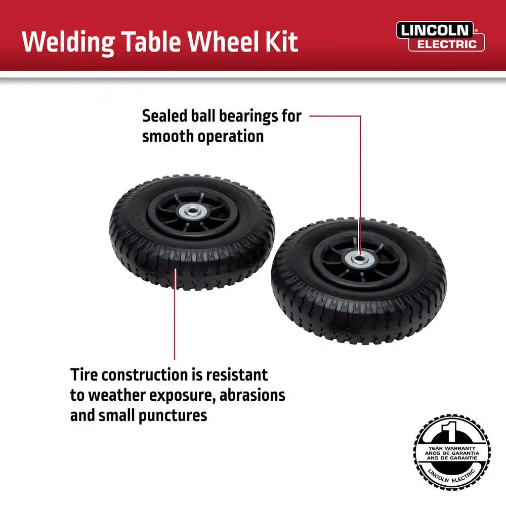 Wheel Kit Accessory for Portable Welding Table and Work Bench