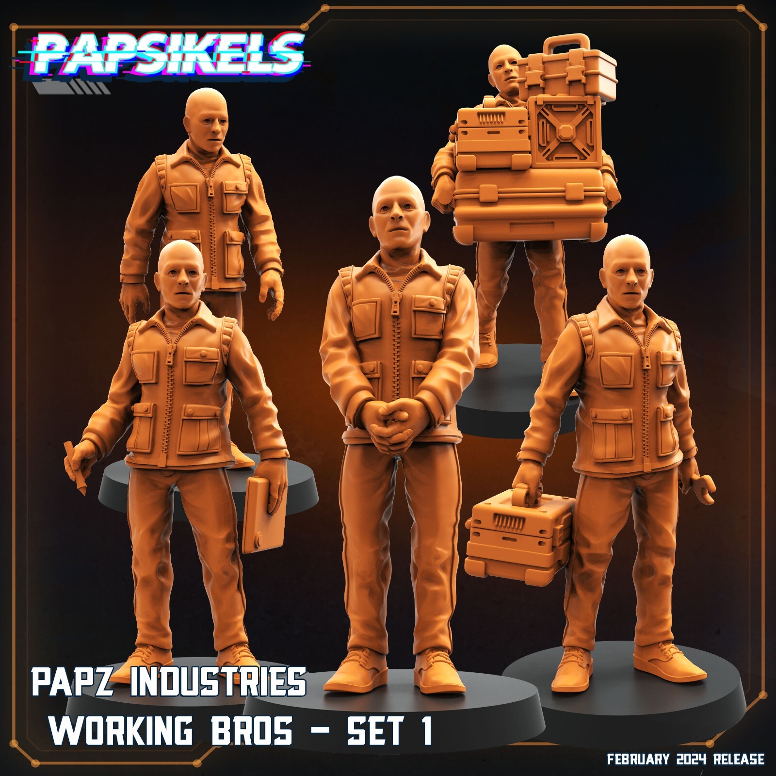 Papz Industries Working Bros Set 1 Papsikels Miniature