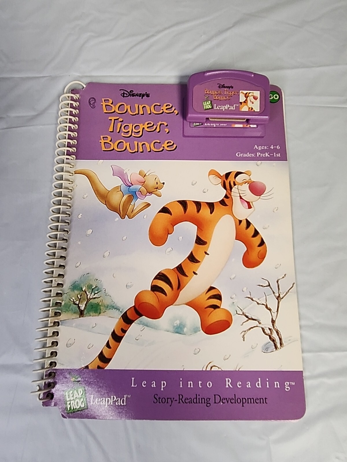 Leap Frog LeapPad Reading Disney BOUNCE, TIGGER BOUNCE  Book & Cartridge