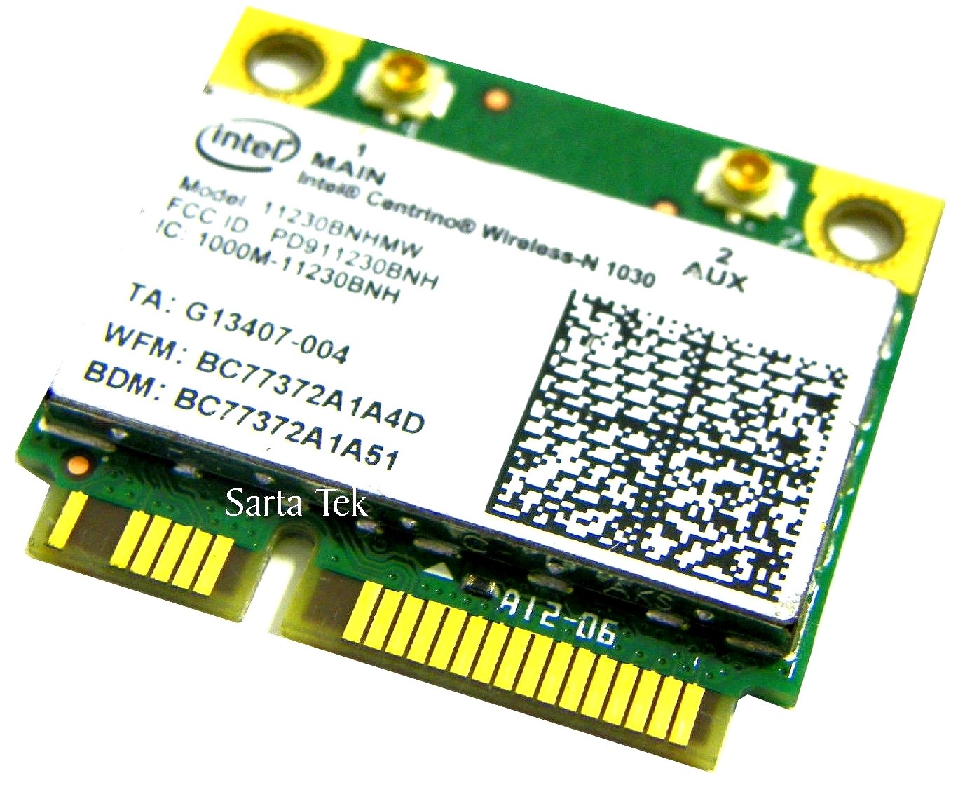 Intel Centrino Wireless-N-1030 11230BNHMW 802.11b/g/n BT PCIe Half
