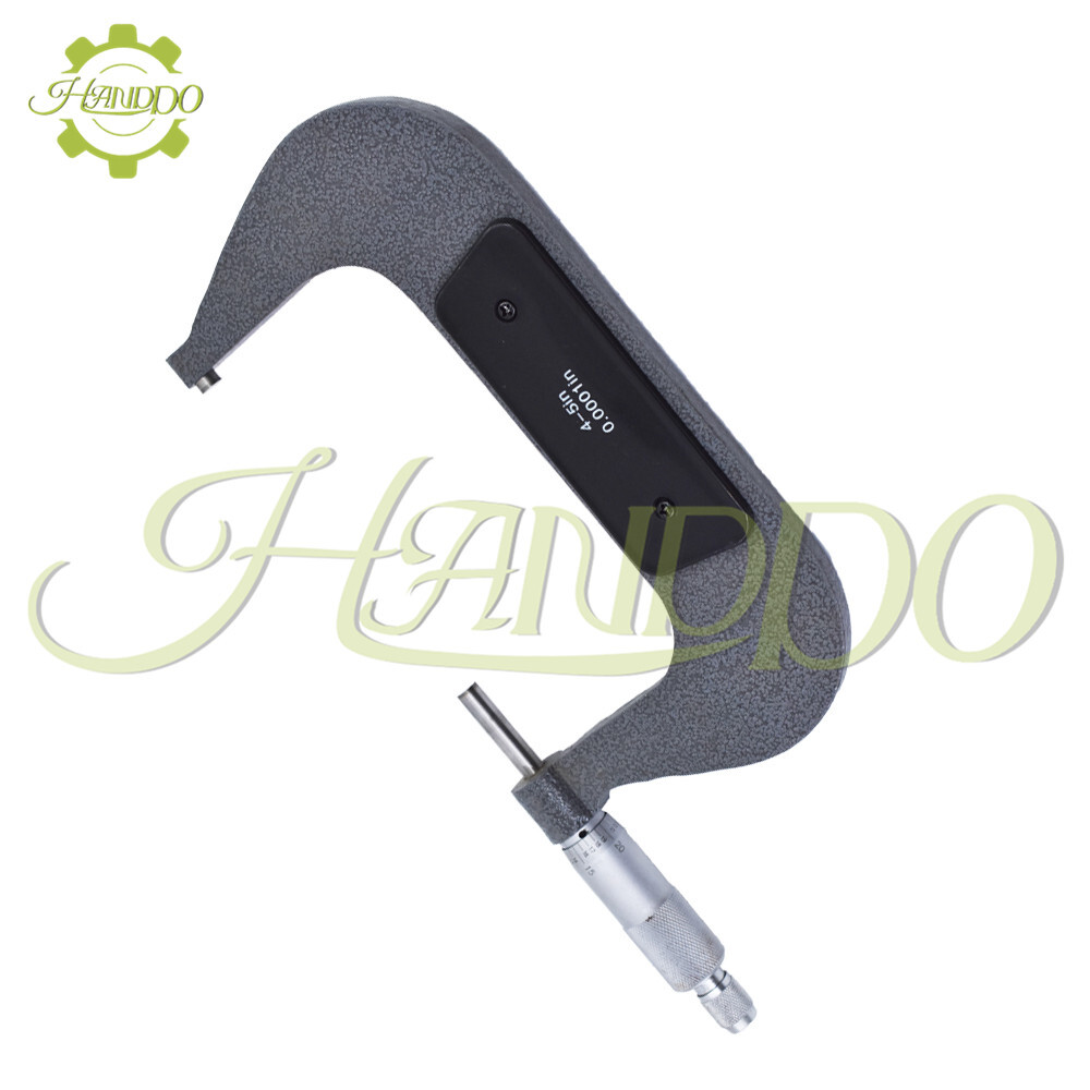Outside Micrometer 4-5"/0.0001" Carbide Tipped Precision Micrometer