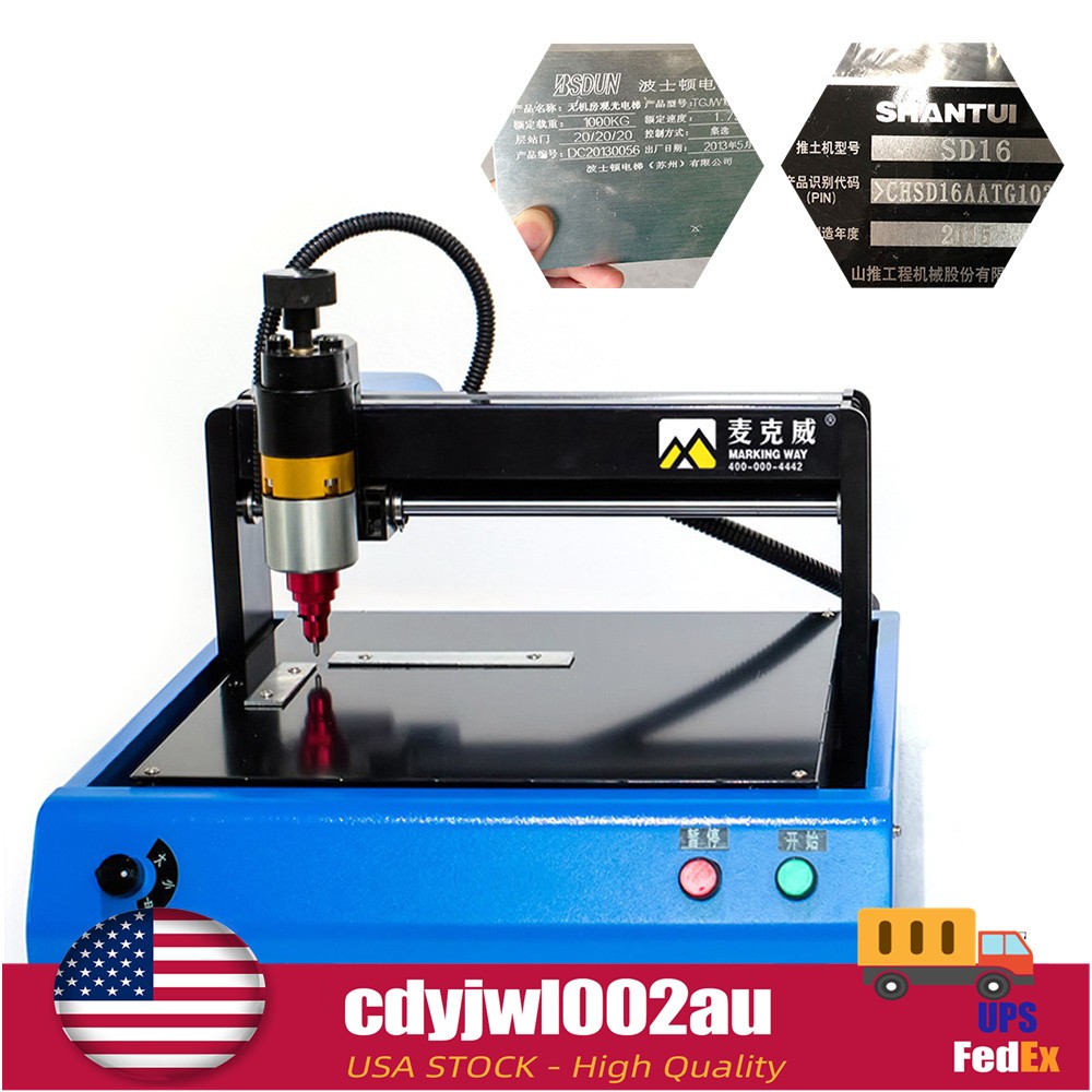 400W Electric Metal Marking Engraving Machine for Steel Plate Dog Tag Nameplate
