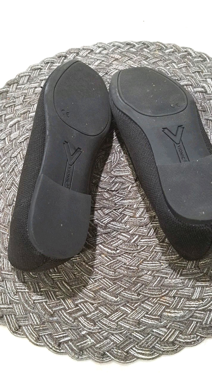 Vionic Klara Black Knit Ballet Flats EUC 6.5