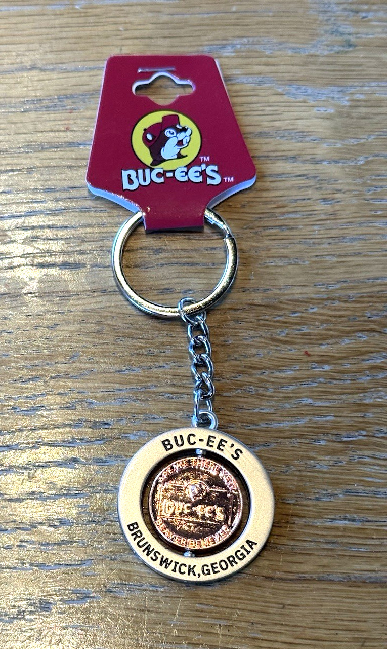 Buc-ee's Logo Spinner Keychain, Key Ring - Brunswick Georgia Store
