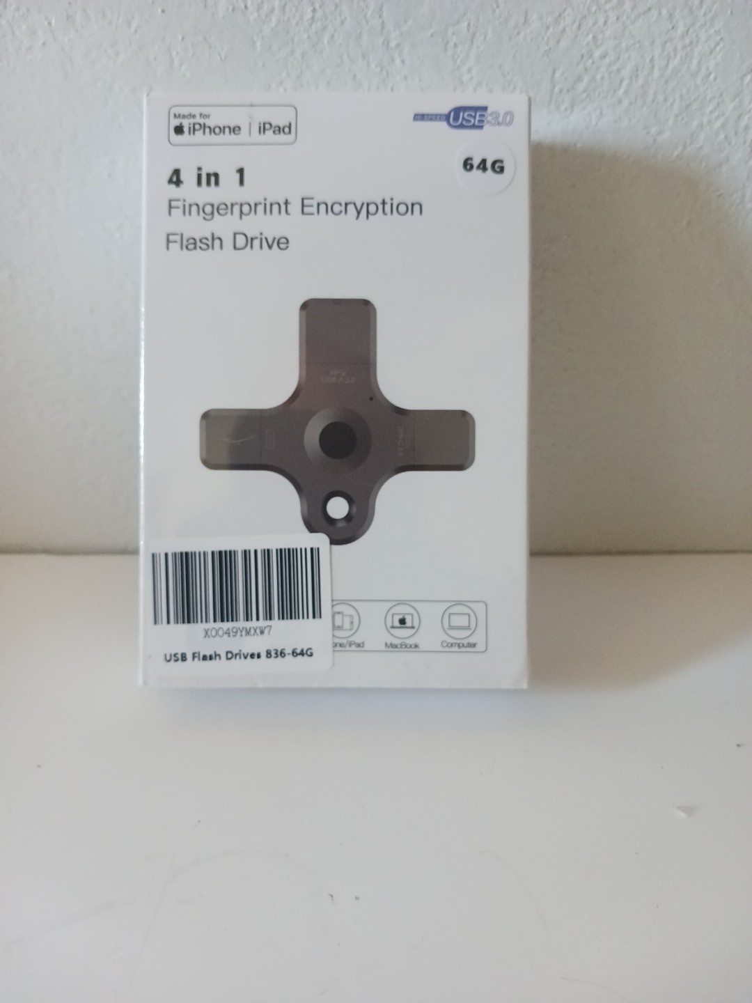 Gousido 64G Fingerprint Encryption Flash Drive USB