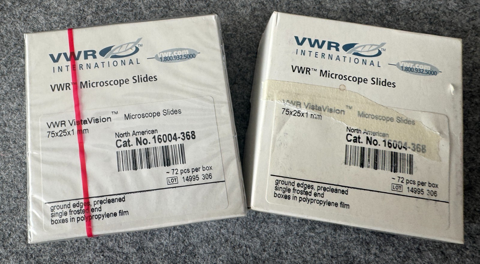 VWR VistaVision  Microscope Slides 16004-368 (72 pack) - 1 New 1 open