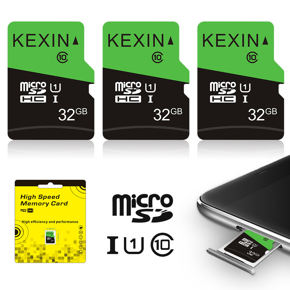 KEXIN 32GB Micro SD Card 3Pack C10 UHS-I U1 SDHC Memory Card TF Cards Storage