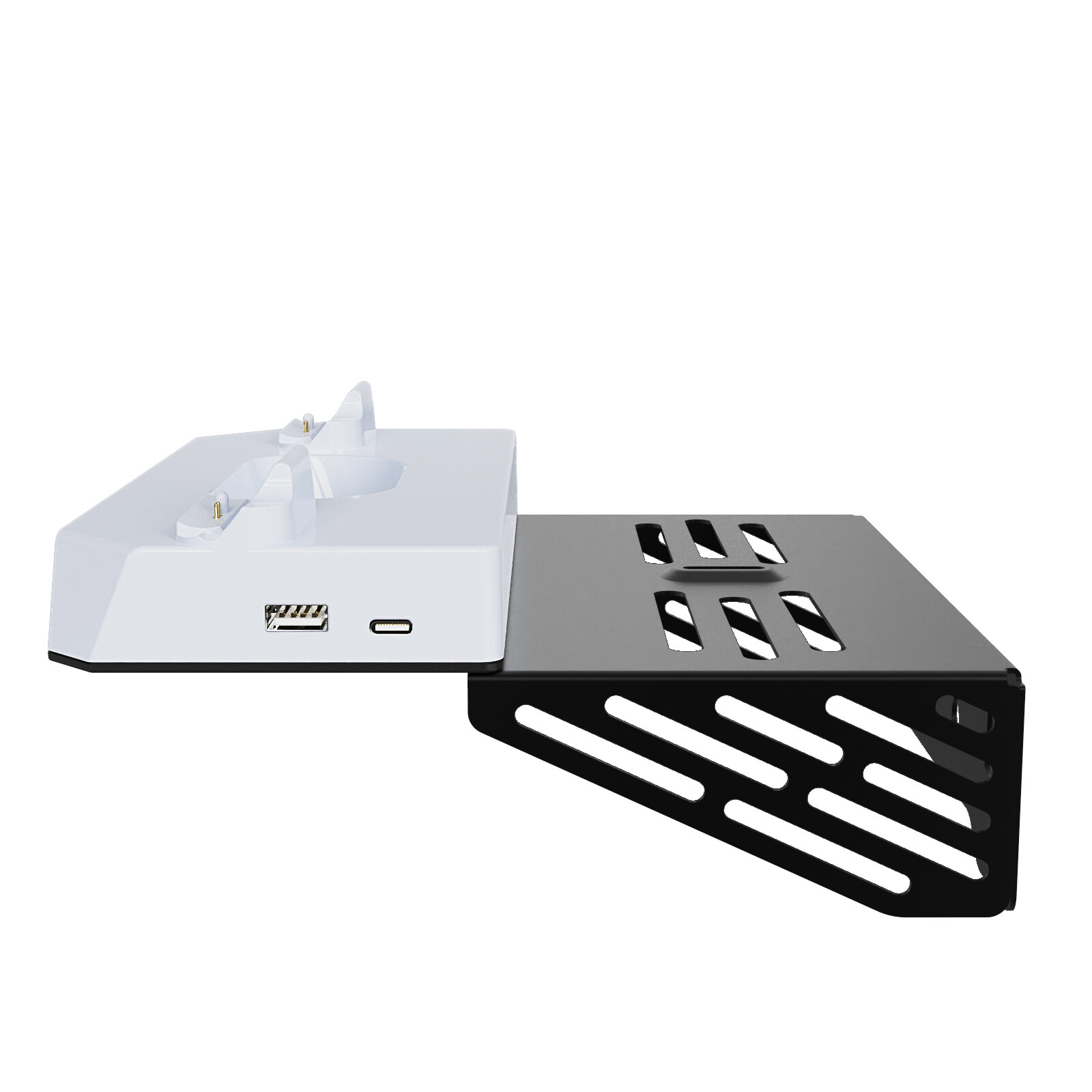 For PS5 Slim Console Wall Mount PS5 Gamepad Holder +RGB Light / Triangle Stand