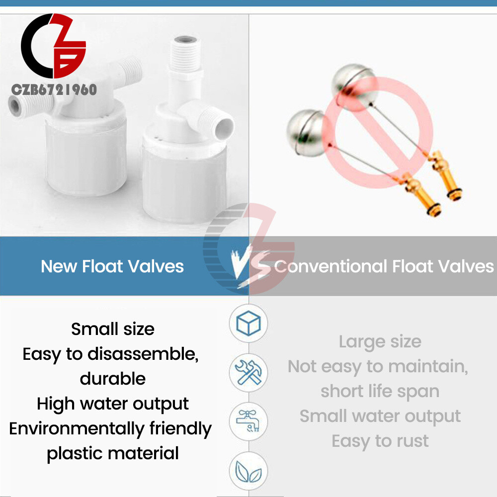 Automatic Water Level Control Float Valve 1/2" 3/4" 1" Tank Floating Ball Valve