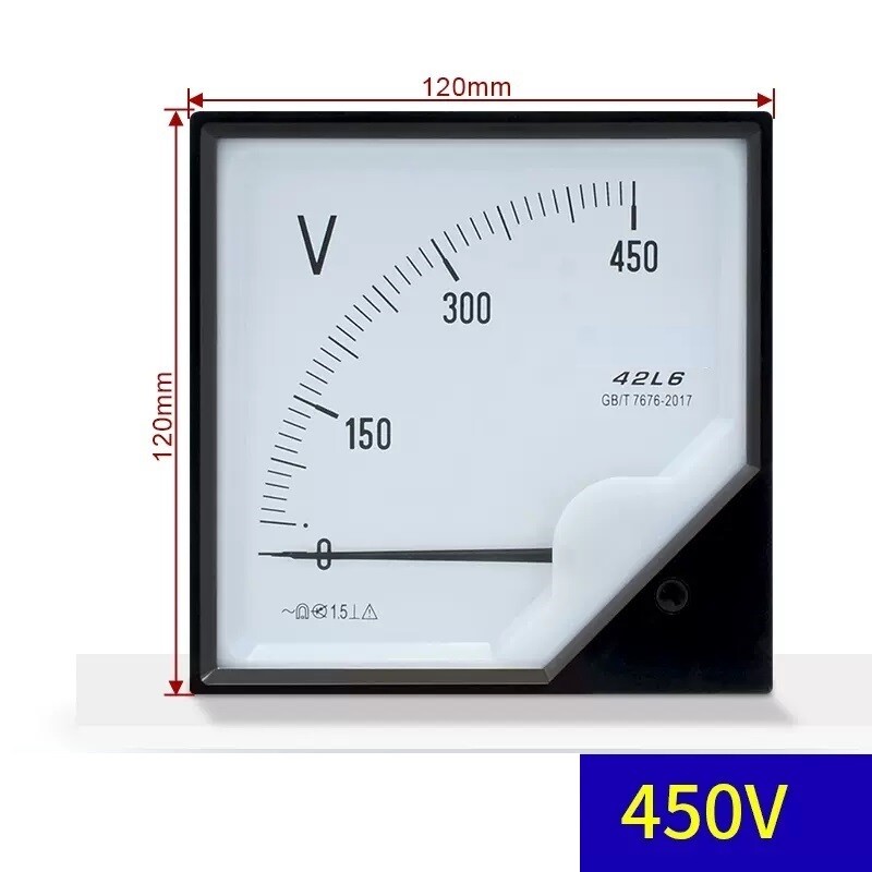 Pointer 42L6 AC Transformer Ammeter Voltmeter 120×120 Pointer Measur Instrument