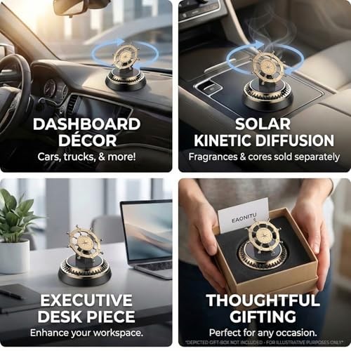 Solar Dashboard Spinner, Sun Powered Kinetic Car Diffuser Decoration,