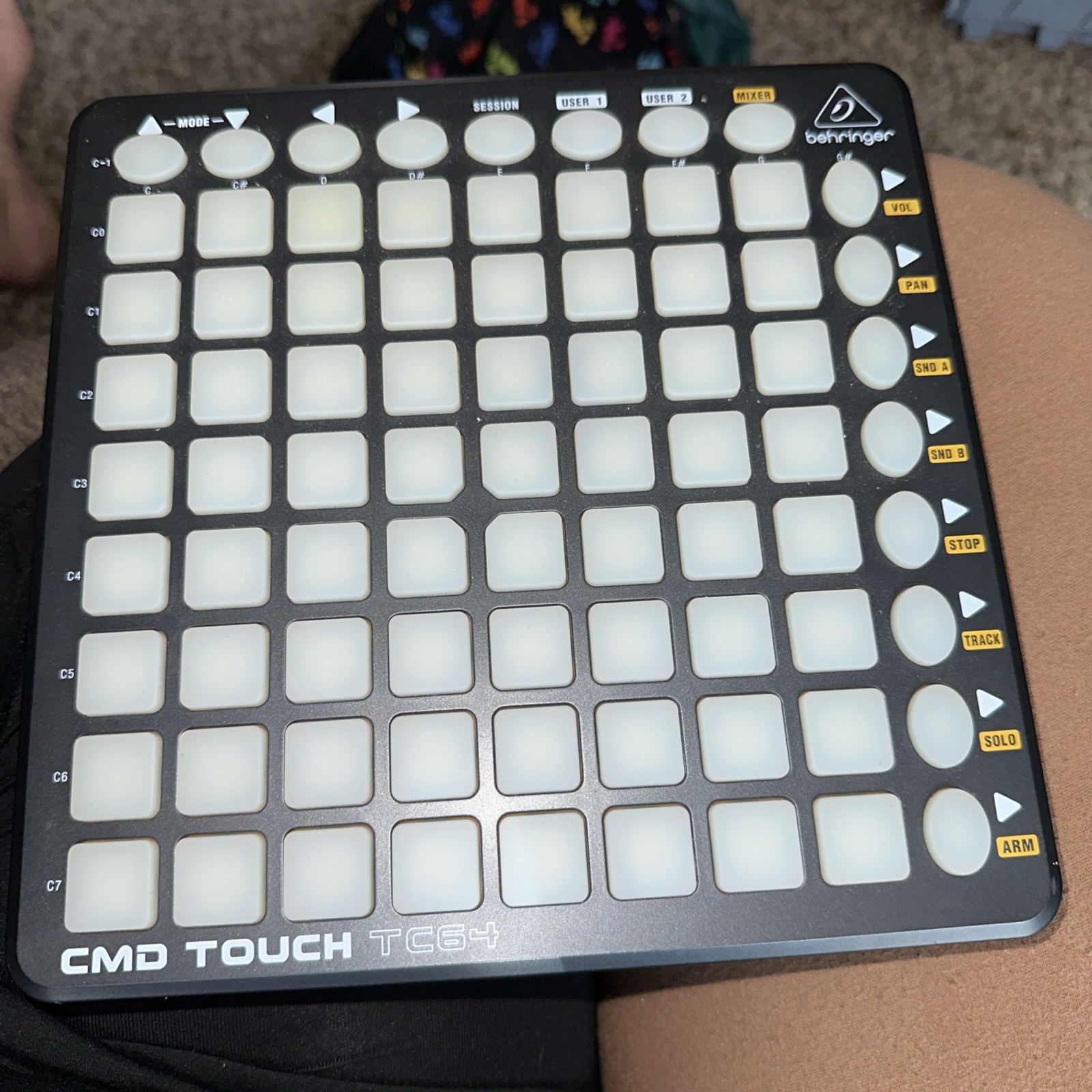 Behringer CMD TOUCH TC64 Clip Launch Controller with 64 Buttons and Multi-Color