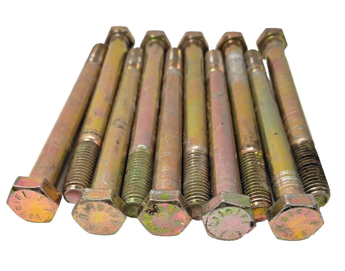 HEX HEAD CAP SCREW, 1/2"-13 X 6" OAL 6-1/4"  GRADE 8  (LOT OF 10)