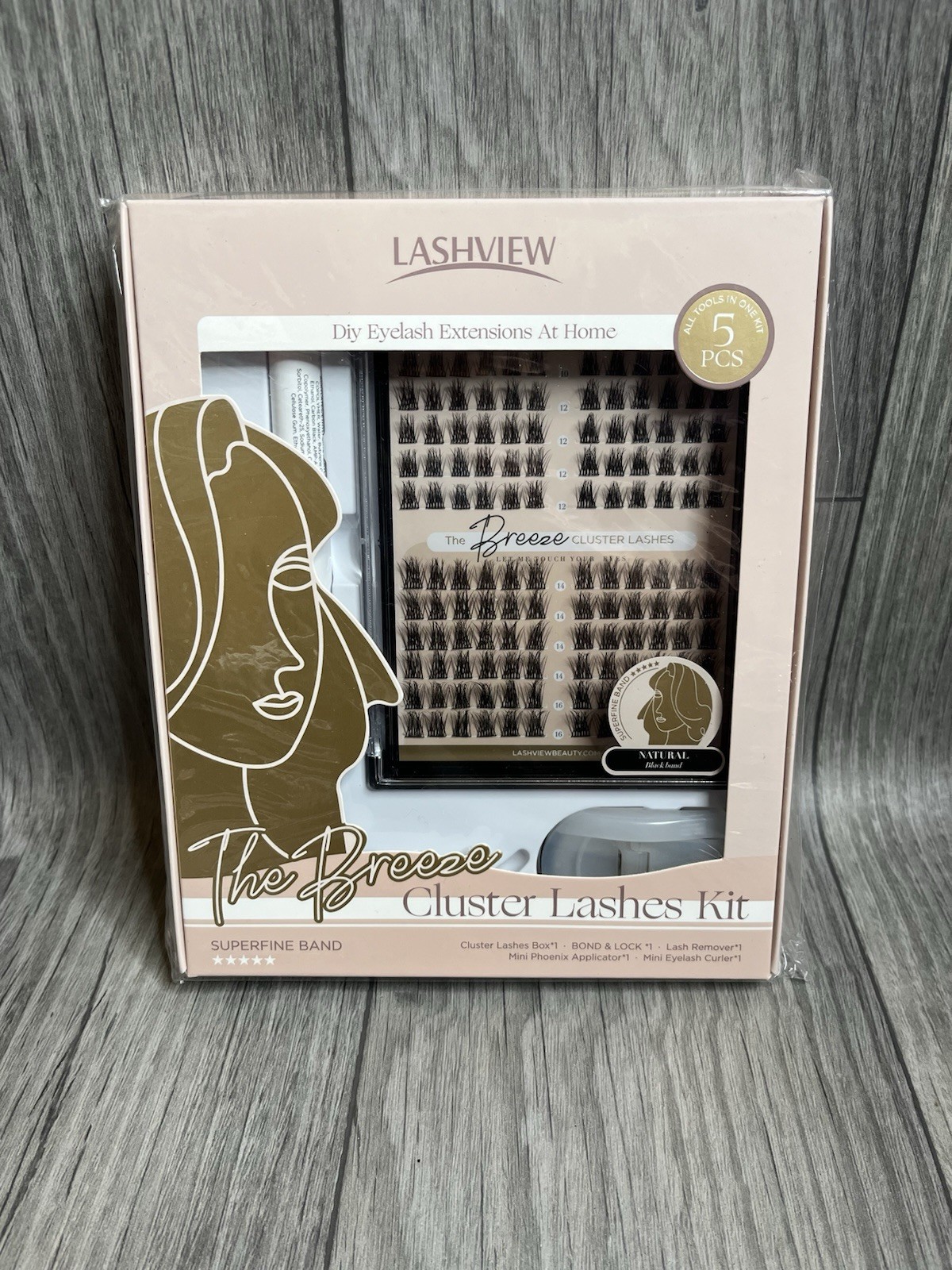 Lashview The Breeze Cluster Lashes Kit 144pcs – Complete DIY Set – New