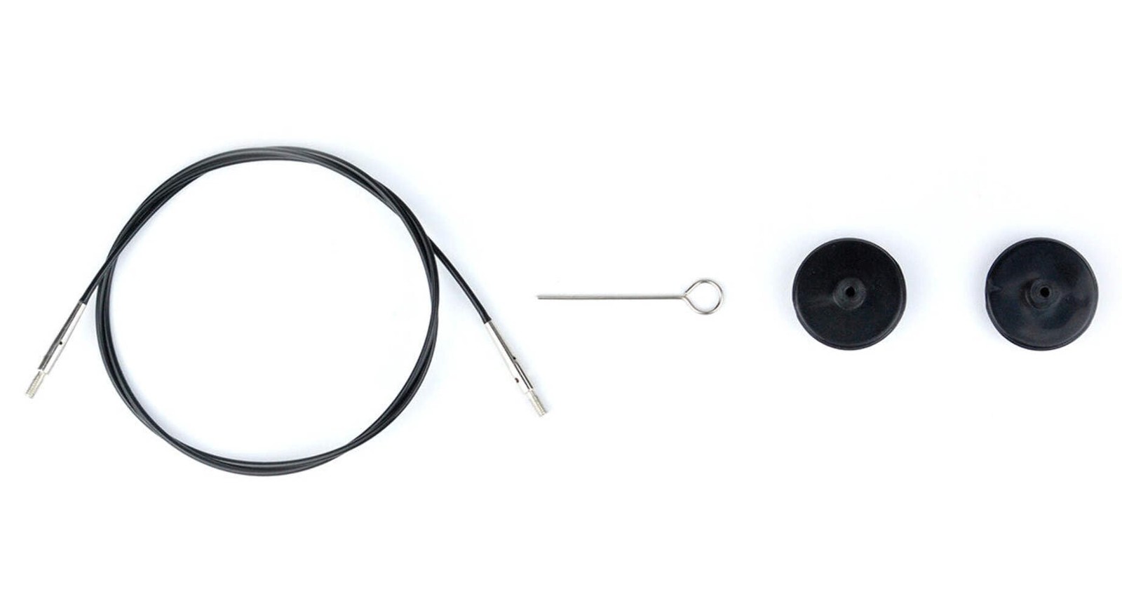 Interchangeable Knitting Needles Set with Flexible Cords and End Caps 30cm to...