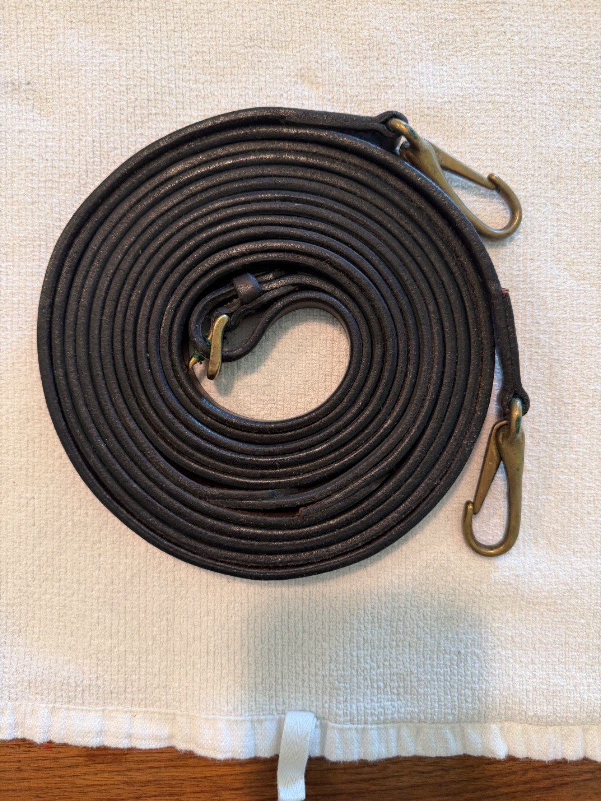 Premium Quality Leather Draw Reins with Brass Hardware, very lightly used