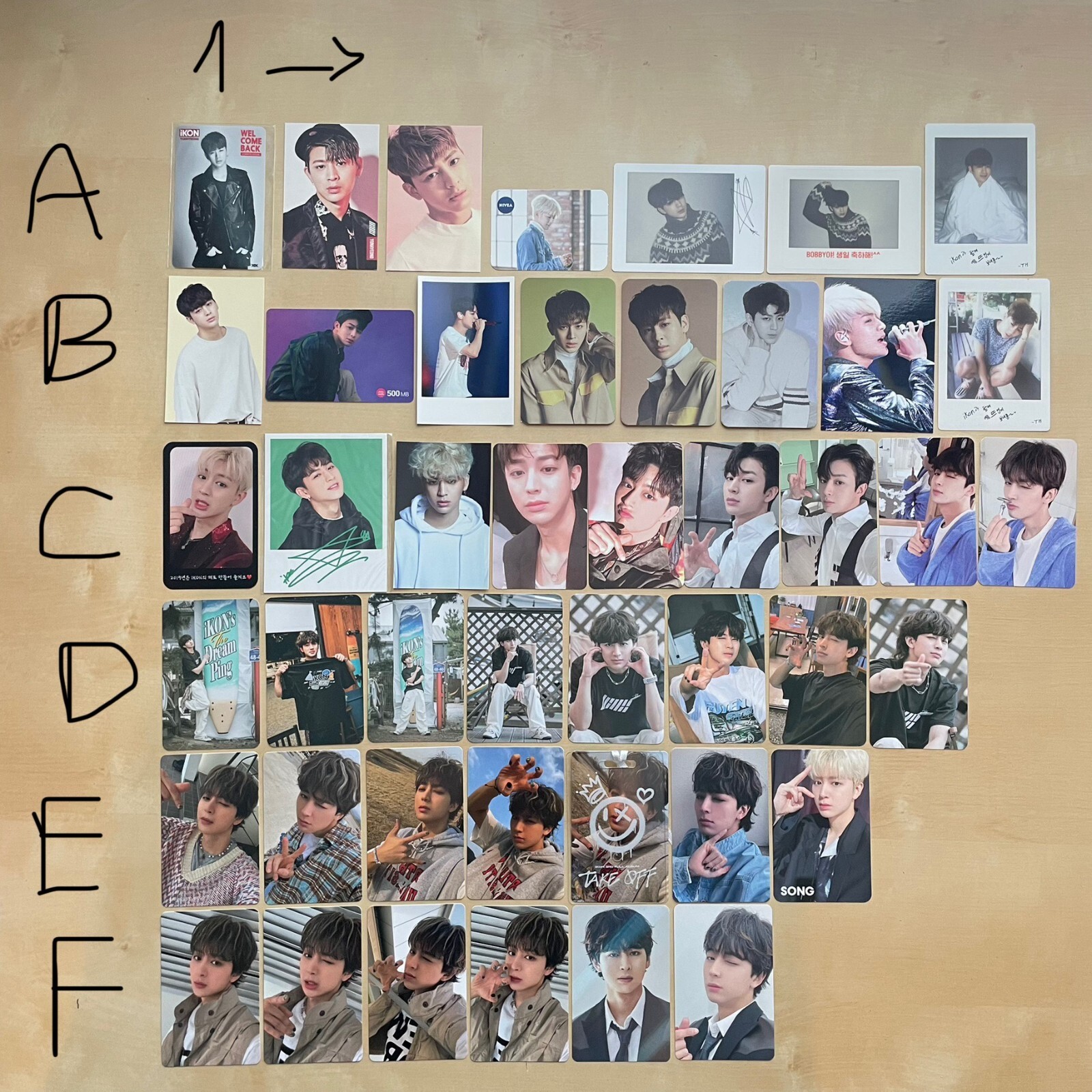 Official iKON Song / Yunhyeong Album and Non-album Photocard (select)