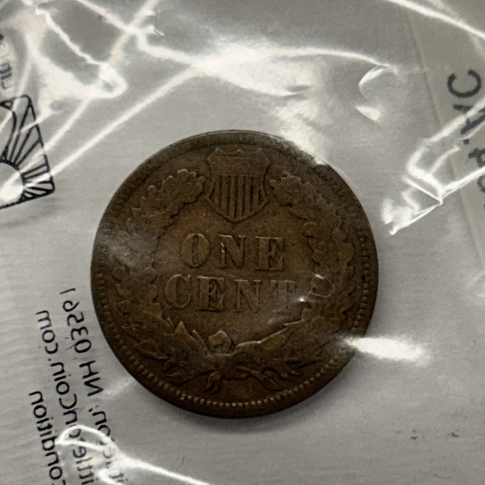 1907 INDIAN HEAD CENT In Sealed Package Marked Average Circulated