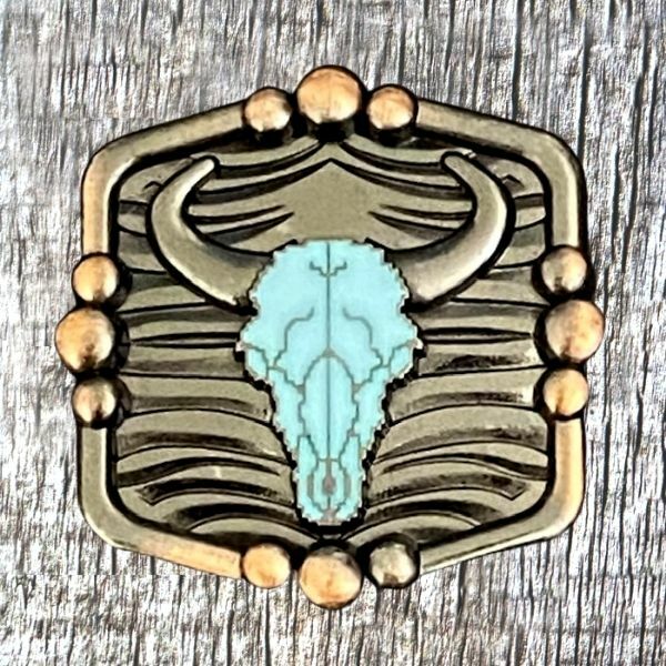 American Southwest Turquoise Buffalo Concho CON233-C-LBTQ