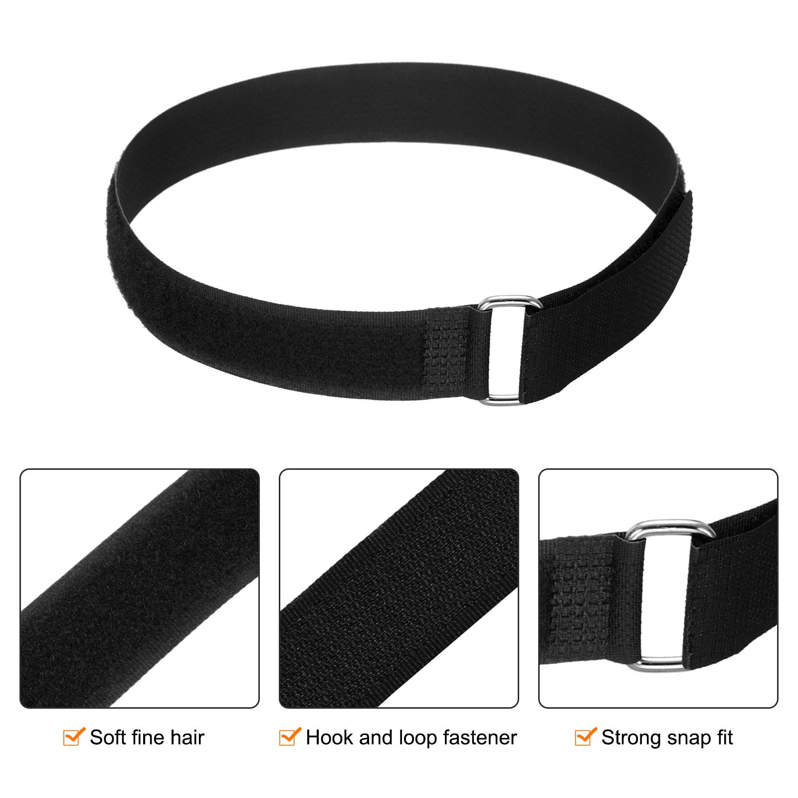 5Pcs Battery Tie Down Straps 0.8x18" Nylon Hold Down Hook Loop Straps, Black